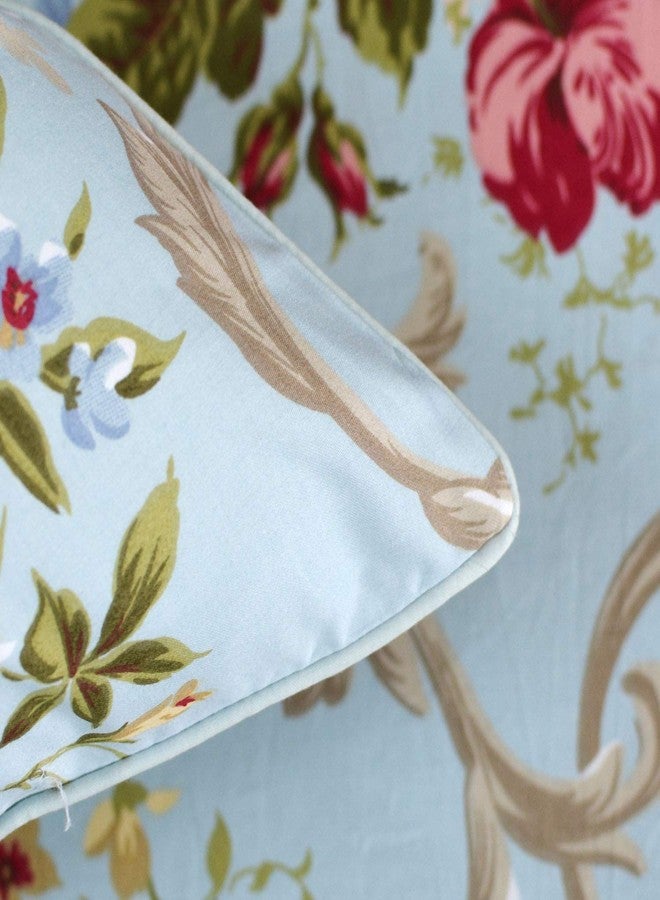 فادفاي أغطية وسائد FADFAY المصنوعة من القطن المصري بنسبة 100%، 800 خيط، قطعتان (أغطية وسائد أوروبية 18 × 18، قطعتان، أزرق) - Image 4