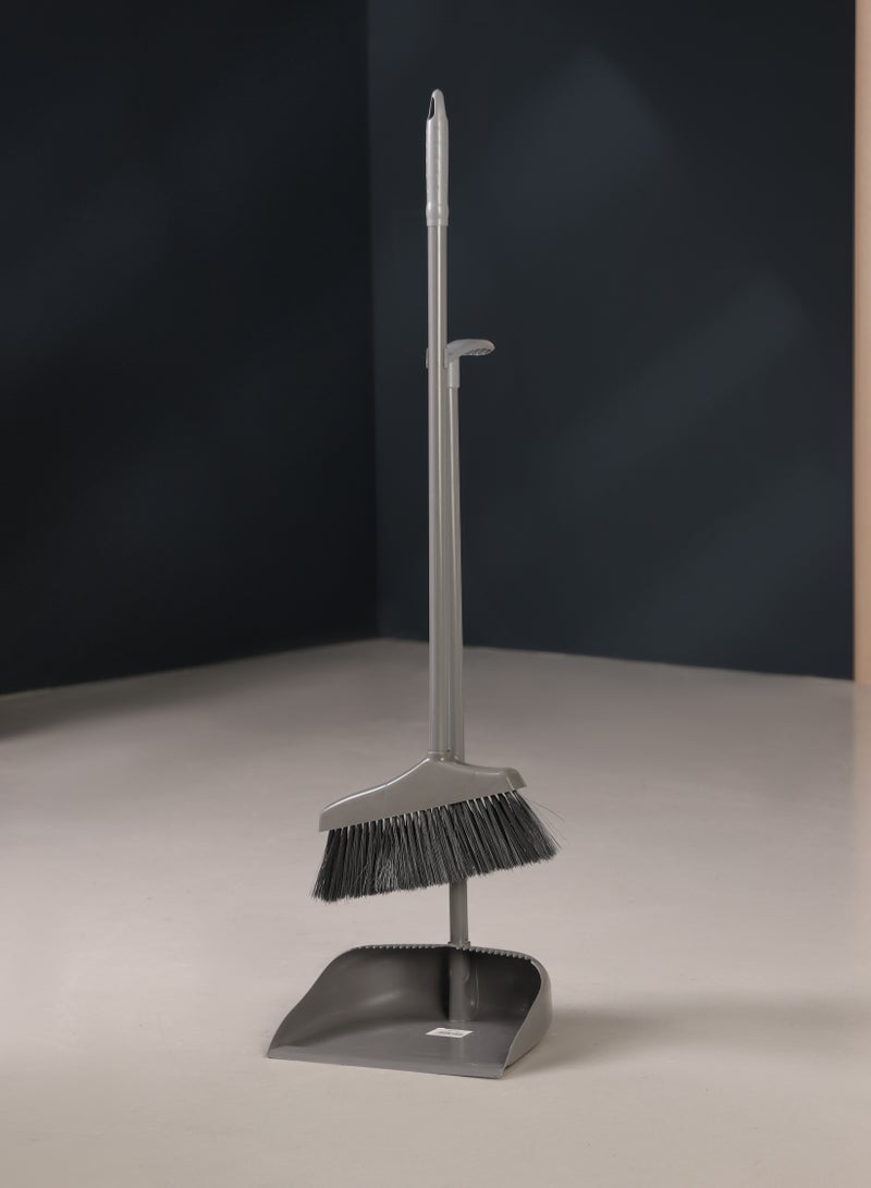 Delcasa Dustpan and Brush with a Long Handle-DC3120 - Image 2