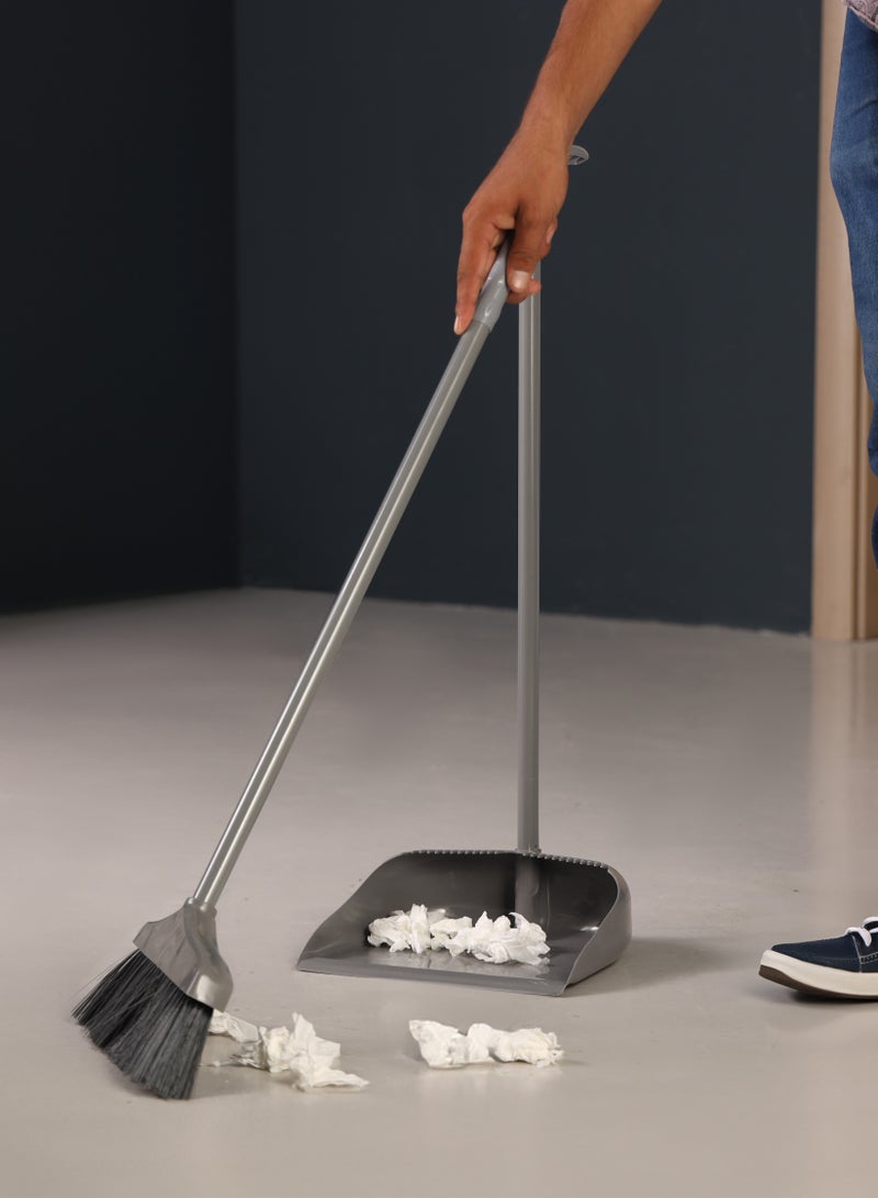 Delcasa Dustpan and Brush with a Long Handle-DC3120 - Image 3