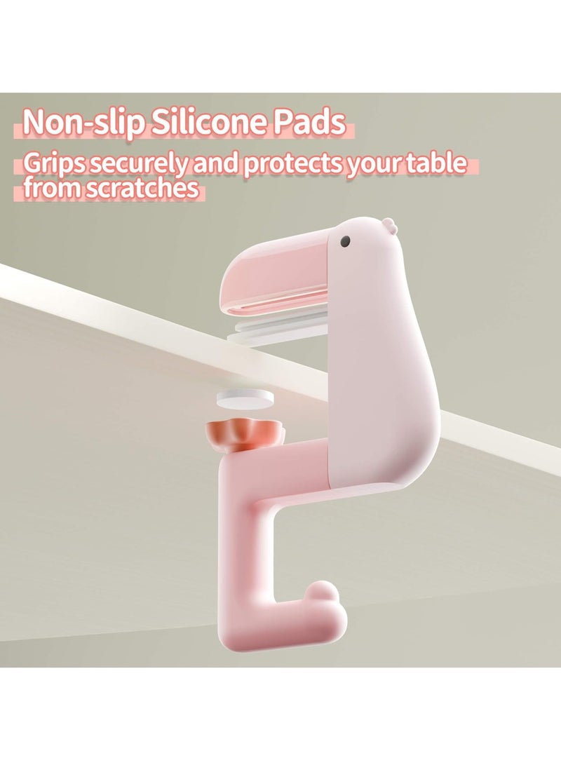 YelaJoy Purse Hook for Table, 3 Pack Foldable, Non-Slip Bag Hanger, Cute Bird Design Purse Holder for Desk, Table,  Strong and Compact Desk Accessories (3 Colours) - Image 4