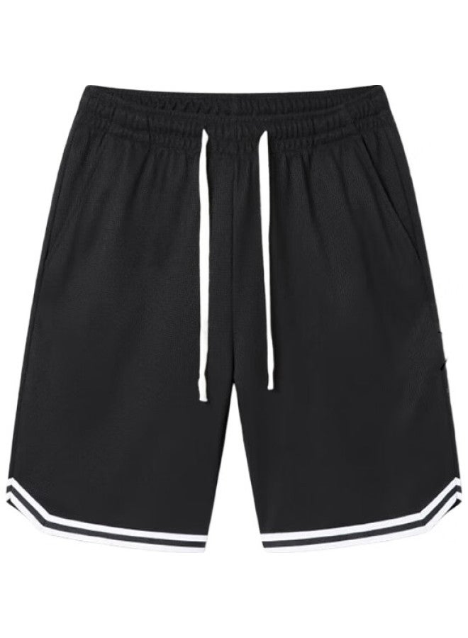 GENIOLAMODE Men'S Summer Thin Loose Sports Casual Shorts Straight-Leg All-Match Comfortable Drawstring Men'S Shorts - Image 2