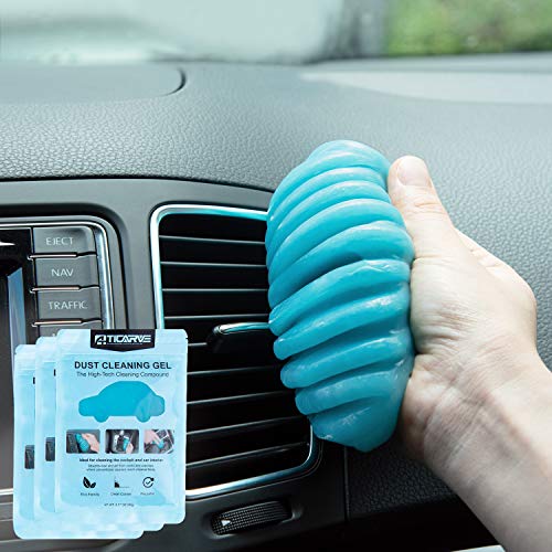 TICARVE 3 Pack Cleaning Gel for Car Detailing Putty Car Vent Cleaner Goo Cleaning Putty Gel Auto Detailing Tools Car Interior Cleaner Dust Cleaning Mud for Cars Dust Cleaner Slime Keyboard Cleaner - Image 1