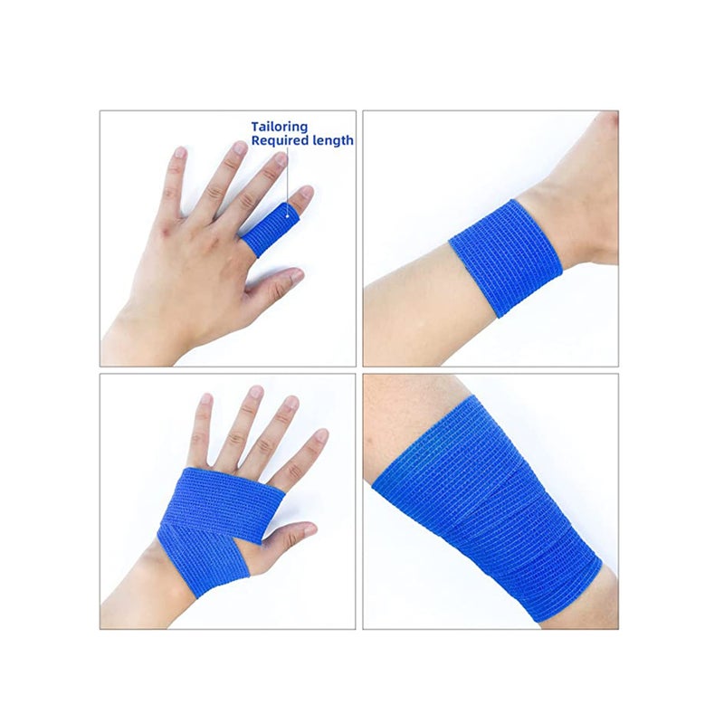 SOLARAE Athletic Elastic Cohesive Bandage for Sports, Injuries, Treatments, and Recovery, First Aid Tape Vet Wrap for Cat, Dog - Image 3