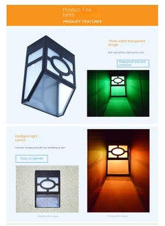Bluejw Solar Led Wall Lights, 4 Pack Illuminate Outdoor Wall Lamps For House,Small Exterior Light Fixture Waterproof Nordic Style Lighting Decor For Home Garden Porch  - Image 4