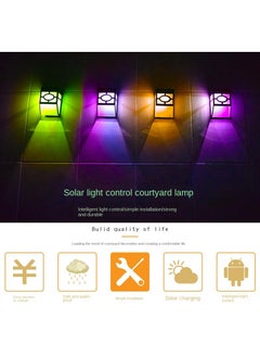 Bluejw Solar Led Wall Lights, 4 Pack Illuminate Outdoor Wall Lamps For House,Small Exterior Light Fixture Waterproof Nordic Style Lighting Decor For Home Garden Porch  - Image 3