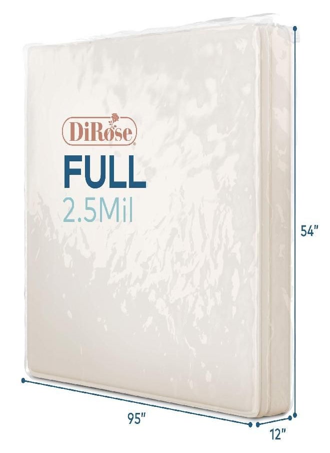 DiRose - Mattress Storage Bag - Full Size Thick Plastic Moving Cover, Transport, Disposal and Protector - 3 mil Heavy Duty Reusable Clear Waterproof Mattress Protector Encasement by DiRose… - Image 1
