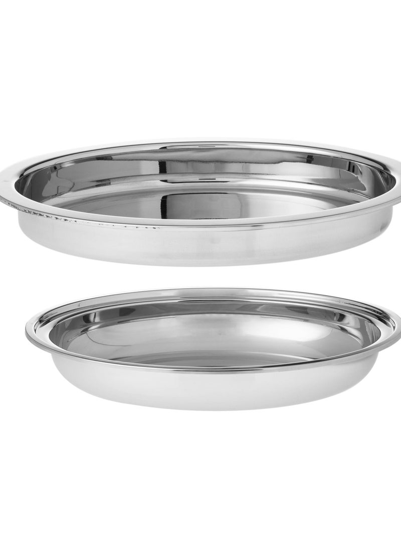 Alsaif Buffet Plate And Heater For Eating And Keeping It Cot With Two Wax Bases For Heat  - Image 4