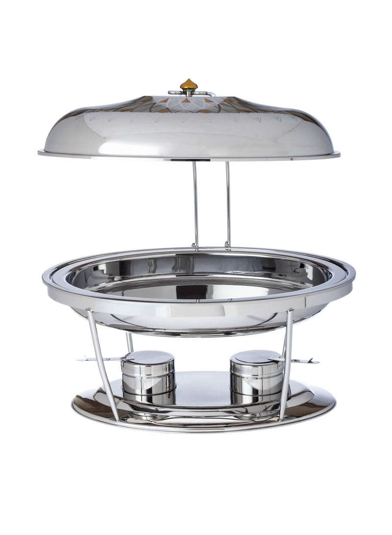 Alsaif Buffet Plate And Heater For Eating And Keeping It Cot With Two Wax Bases For Heat  - Image 2