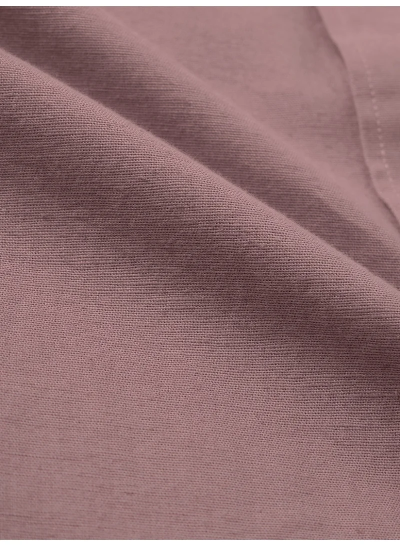 The Souled Store  The Souled Store Men Soft Pink Solid Regular Fit Cotton Linen Shirts for Men | Best Price UAE
