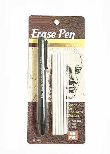 DEZIINE� Erase Pen+5 Eraser for Artist Drawing Painting Sketching Architectural Art Supplies Tool - Image 1