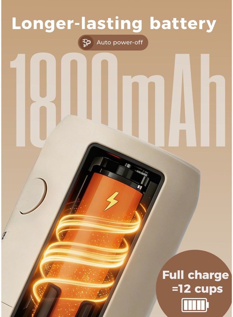 دوشر مطحنة قهوة مخروطية محمولة من الفولاذ المقاوم للصدأ V60، 40 إعدادًا خارجيًا للطحن، سعة 25 جرامًا، بطارية 1800 مللي أمبير مع شحن USB. - Image 4