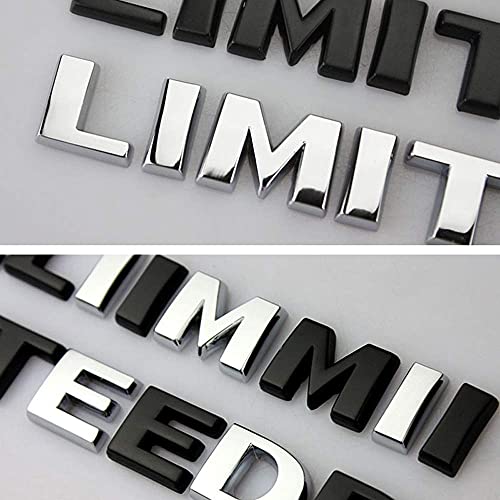 DSYCAR 4 X 4 +Limited Chrome 3D Decal Emblem Sticker Nameplate Badge Decoration for Jeep Grand Cherokee Wrangler Compass (Black) - Image 4