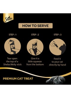 Sheba Melty Premium Lickable Creamy Cat Treats, Sasami Selection, Chicken Flavour And Chicken & Whitefish Flavours, 48 G, Lickable Creamy Treats, Ideal For Bonding, Adult  - Image 4