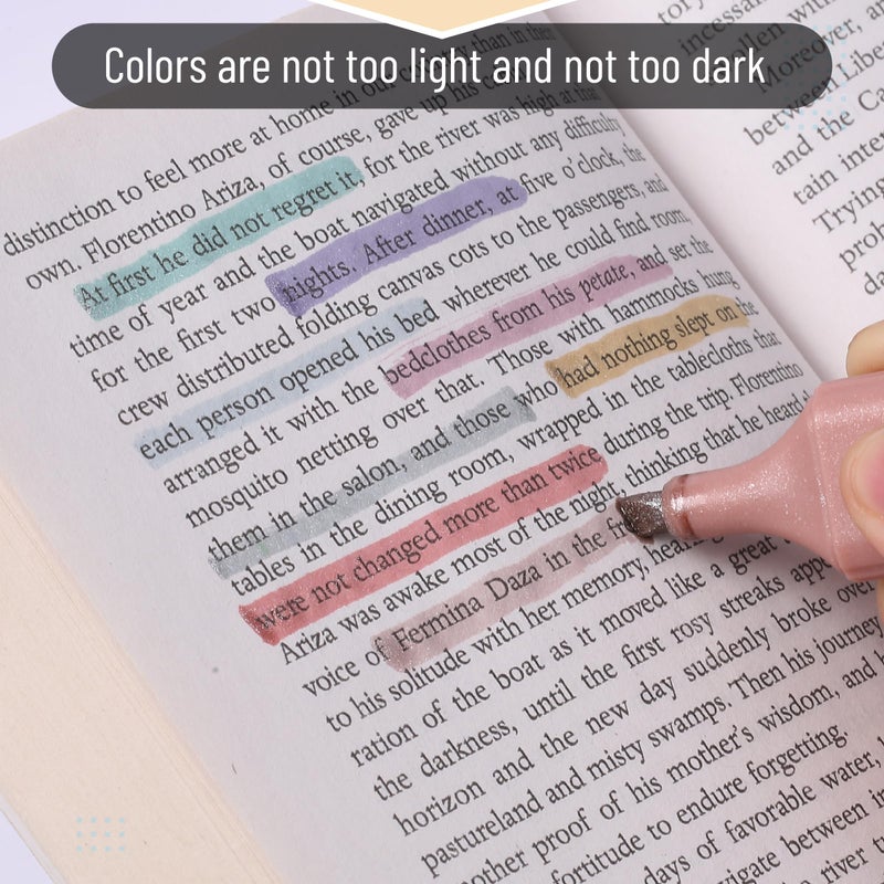 Mr. Pen- Glitter Highlighters, 8Pack, Metallic Colors, Chisel Tip Aesthetic Highlighters, Cute Markers, Christmas Gift - Image 5