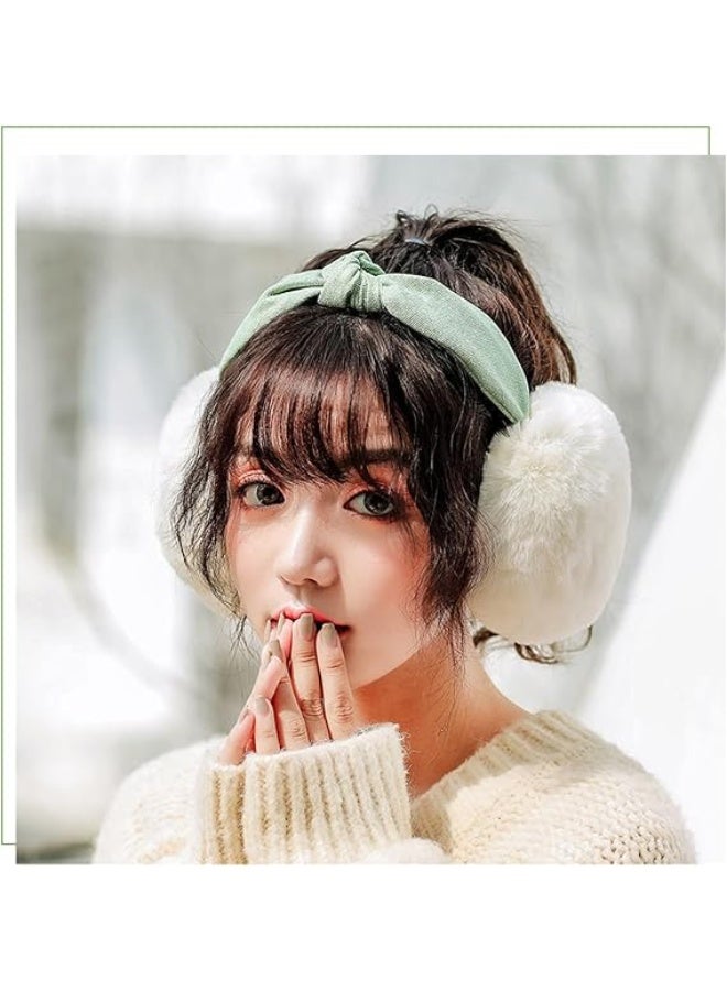 Bukela Ear Muffs Winter, Adjustable Ear Muffs, 2 Pcs Ear Warmers Foldable, Women Fashion Furry Earmuff, Soft Ear Cover Cold Weather for Skiing, Hiking, Travelling, Walking in the Winter - Image 2