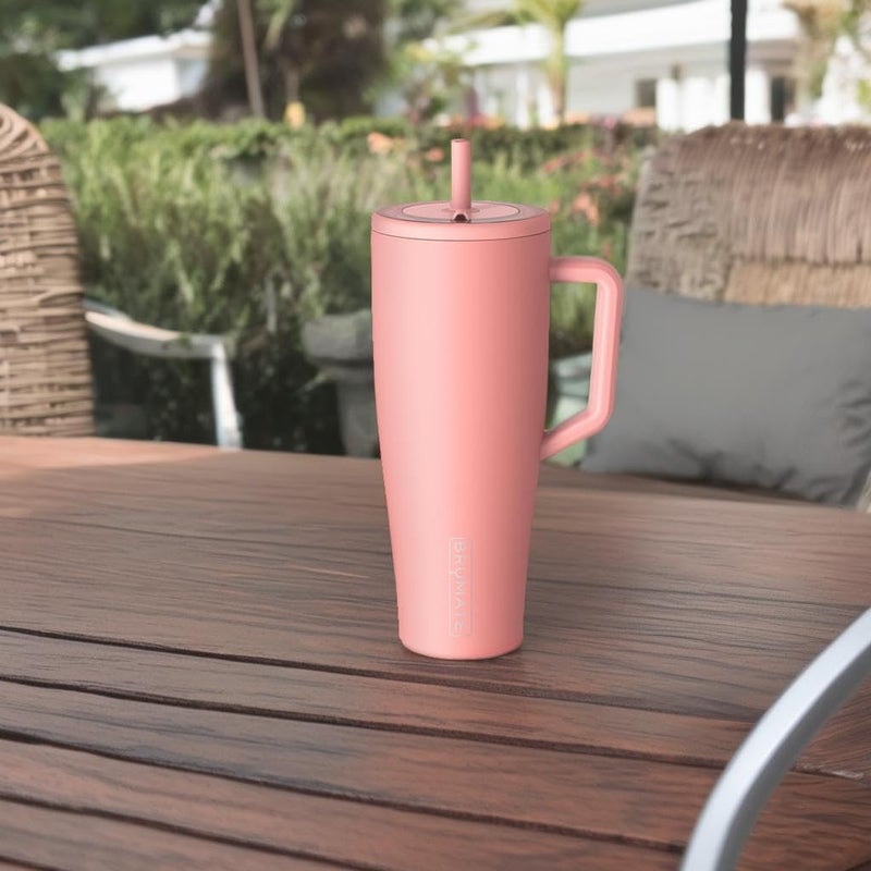 BrÃ¼Mate Era 40 oz Tumbler with Handle and Straw | 100% Leakproof Insulated Water Bottle Tumbler with Lid and Flexible SoftSip Straw | Made of Stainless Steel | Cup Holder Friendly | 40oz (Guava) - Image 4