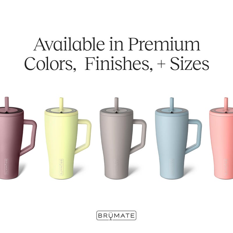 BrÃ¼Mate Era 40 oz Tumbler with Handle and Straw | 100% Leakproof Insulated Water Bottle Tumbler with Lid and Flexible SoftSip Straw | Made of Stainless Steel | Cup Holder Friendly | 40oz (Guava) - Image 2