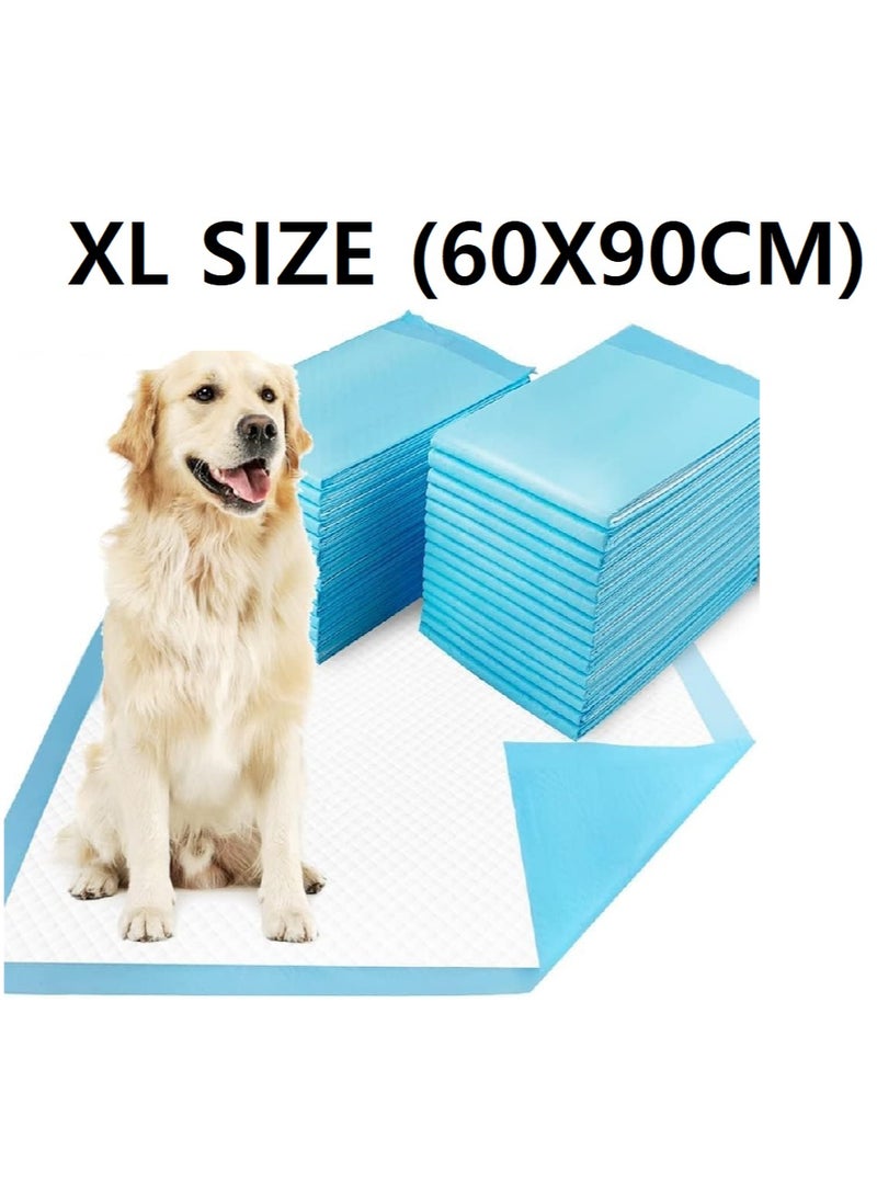 MahMir Disposable Absorbent Quick Drying Leak-Proof Pee Pads, Disposable Training Pads For Pets with 5 Highly Absorbent Layers, Puppy Pads For Potty Training For Pets 60X90cm, Pack of 25 Pieces - Image 1