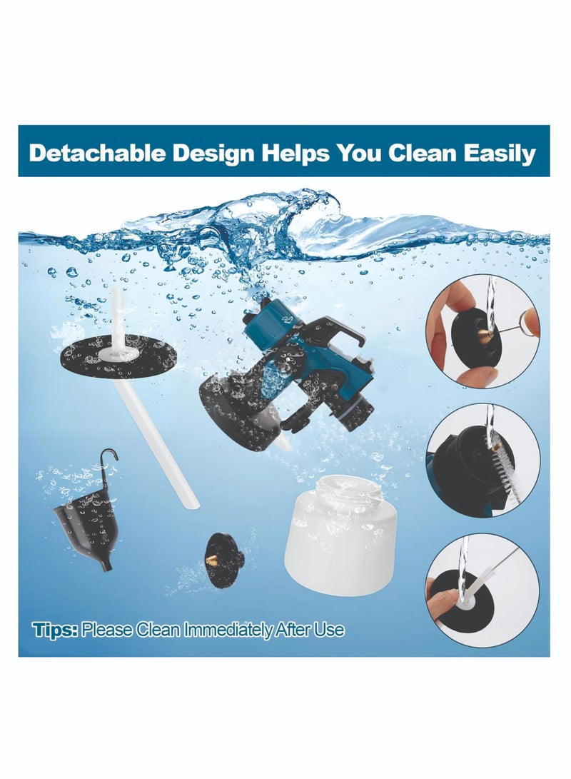 Paint Sprayer, 800W HVLP Paint Spray Gun,1400ml Electric Paint Gun with 4 Nozzles and 3 Patterns, For Furniture, Cabinets, Fence, Walls, Door, Garden Chairs, Wall Treatment Paint Sprayers, Home Improvement Paint Supplies - Image 3