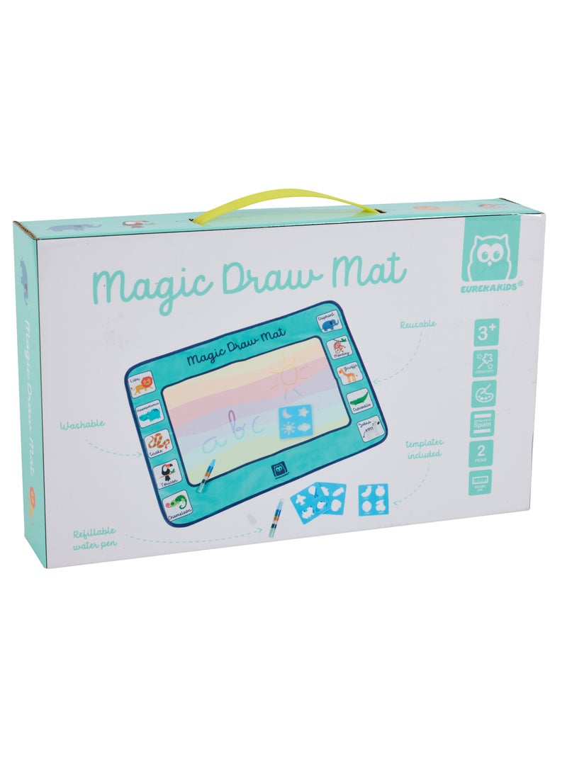 EUREKA KIDS Eurekakids Water Painting Magic Draw Activity Mat 60x80cm| Educational Toy for Toddler and Kids | Develop Creativity |Arts and Crafts | Includes 4 templates and Refillable Water Pen |For 3Y+ - Image 2