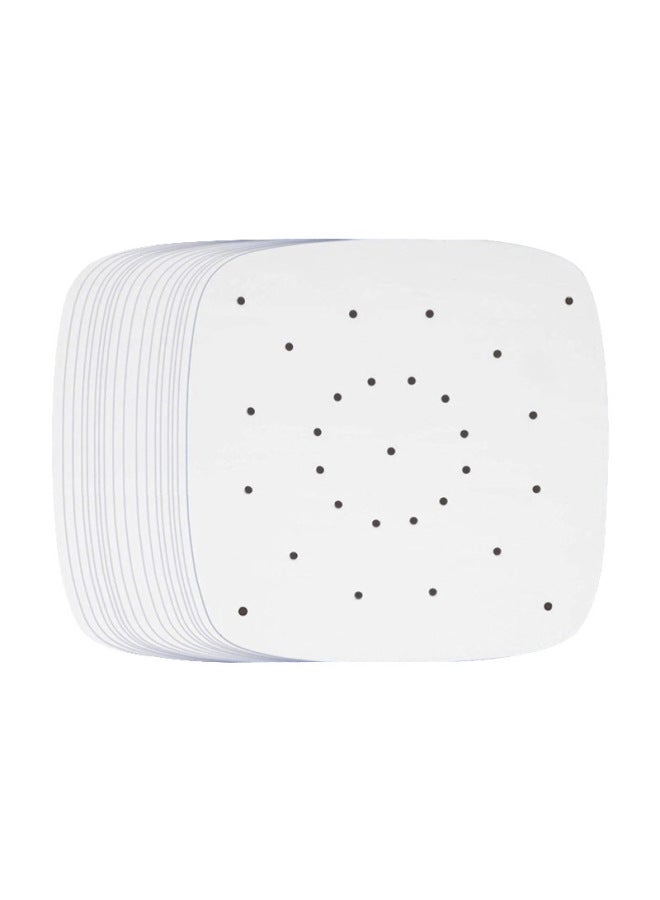 Supply Silicone Oil Paper Baking Silicone Oil Paper Square Air Fryer Special Paper With Holes Oil Absorbing Paper-Color:White 100 Sheets-Specifications:10 Inches 25.5CM - Image 5