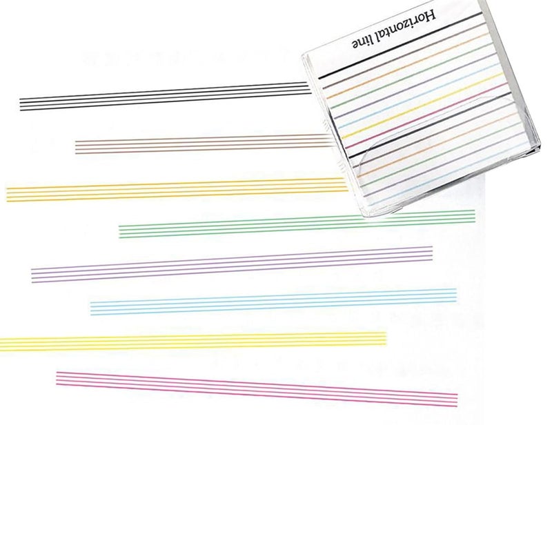 8 لفات شريط زخرفي أفقي الخط لتزيين مجلة القصاصات والمخطط - Image 2