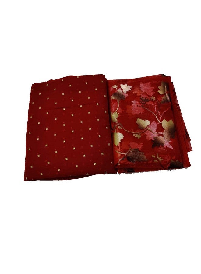 Women's Woven Pure Chiffon Saree With Blouse Piece (CH-1_Maroon)  - Image 4