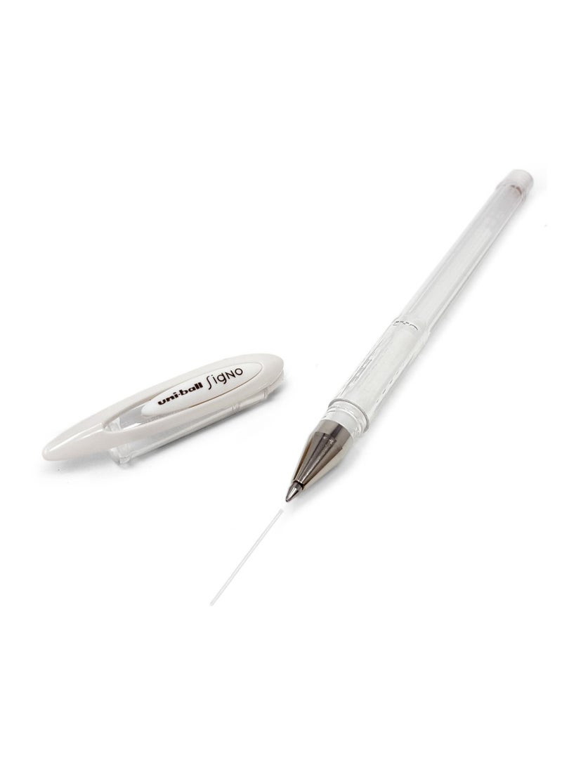 Uniball 4-Piece Signo Roller Pen 0.7mm Tip Angelic White Ink  - Image 2