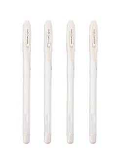 Uniball 4-Piece Signo Roller Pen 0.7mm Tip Angelic White Ink  - Image 1