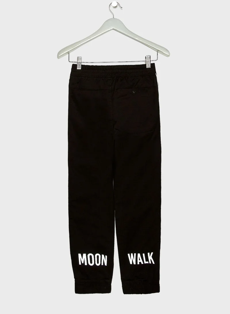 Reserved Teen Reflective Slogan Sweatpants