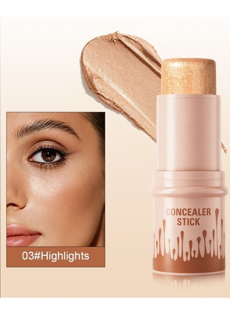ZMDREAM HighlightContour Blush Stick Set, Waterproof Long-Lasting Multi-Shade Concealer Stick,Easy to Blend for Flawless Facial Contouring - Image 2