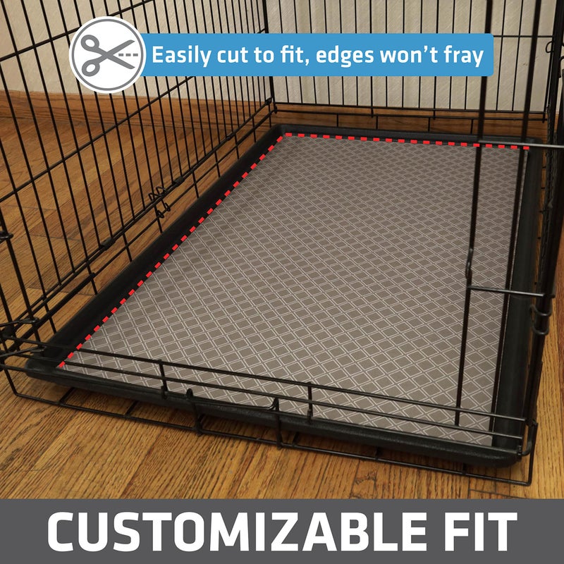 Drymate Dog Crate Mat Liner, Absorbs Urine, Waterproof, Non-Slip, Washable Puppy Pee Pad for Kennel Training - Use Under Pet Cage to Protect Floors, Thin Cut to Fit Design (USA Made) (Taupe)(29â€x48â€) - Image 4