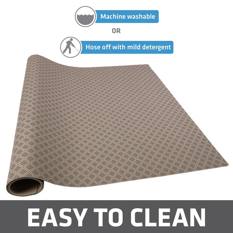 Drymate Dog Crate Mat Liner, Absorbs Urine, Waterproof, Non-Slip, Washable Puppy Pee Pad for Kennel Training - Use Under Pet Cage to Protect Floors, Thin Cut to Fit Design (USA Made) (Taupe)(29â€x48â€) - Image 5