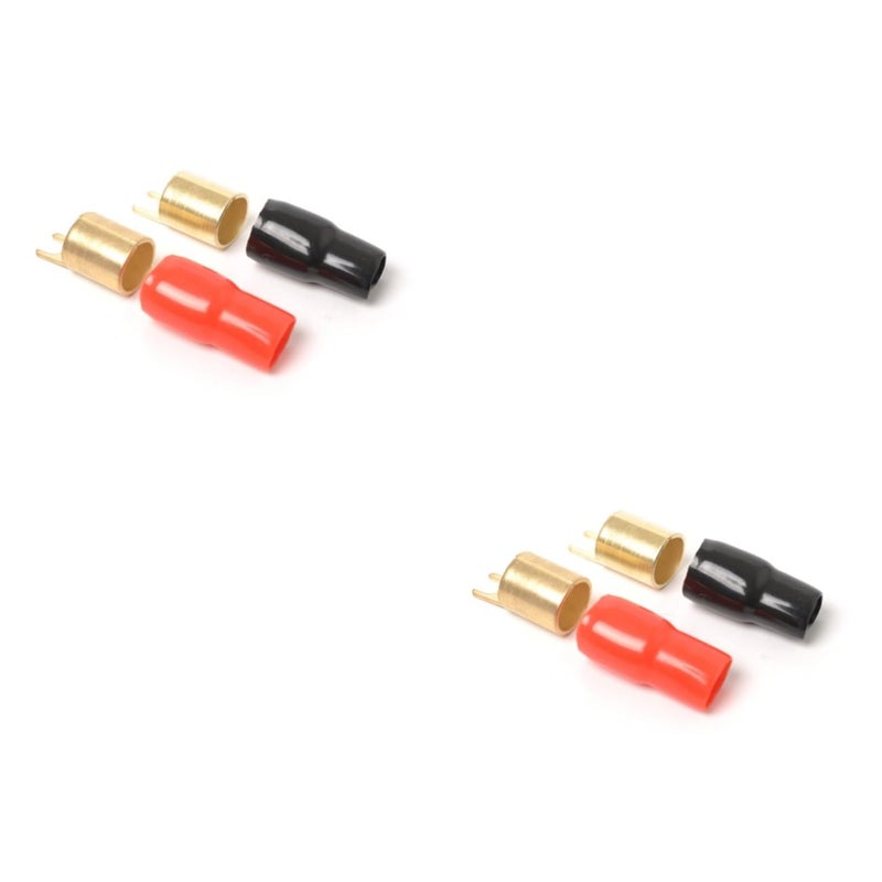 2 Pairs 0 Gauge Spade Terminal Crimp Connectors for Speaker Wire - Image 2