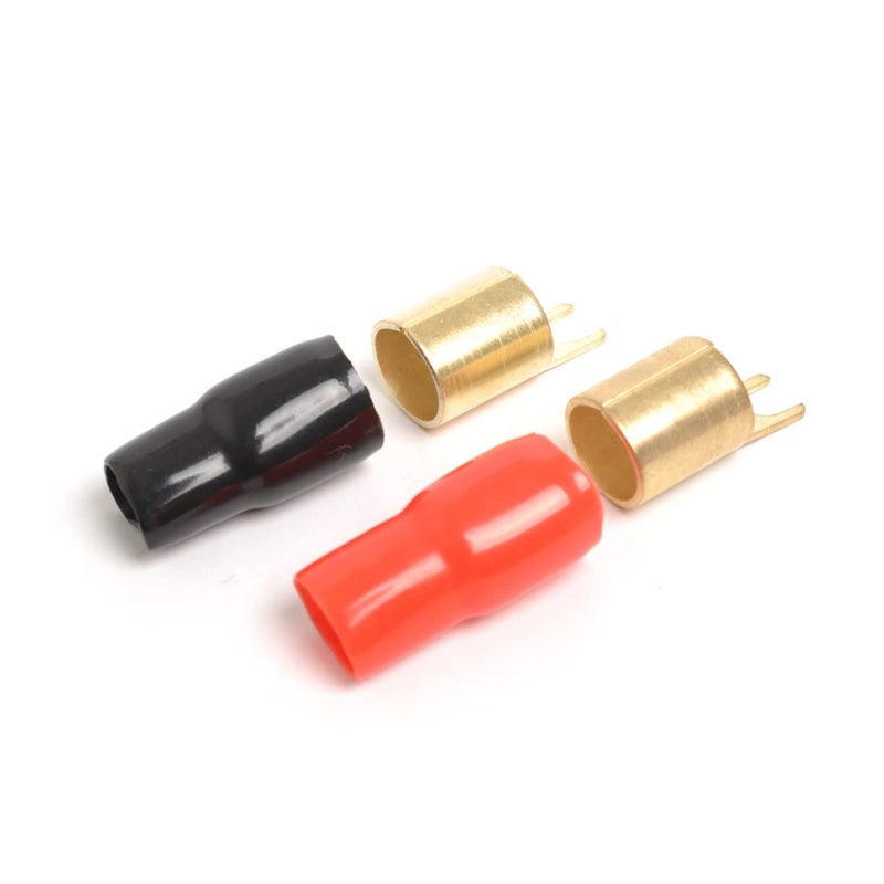 2 Pairs 0 Gauge Spade Terminal Crimp Connectors for Speaker Wire - Image 3
