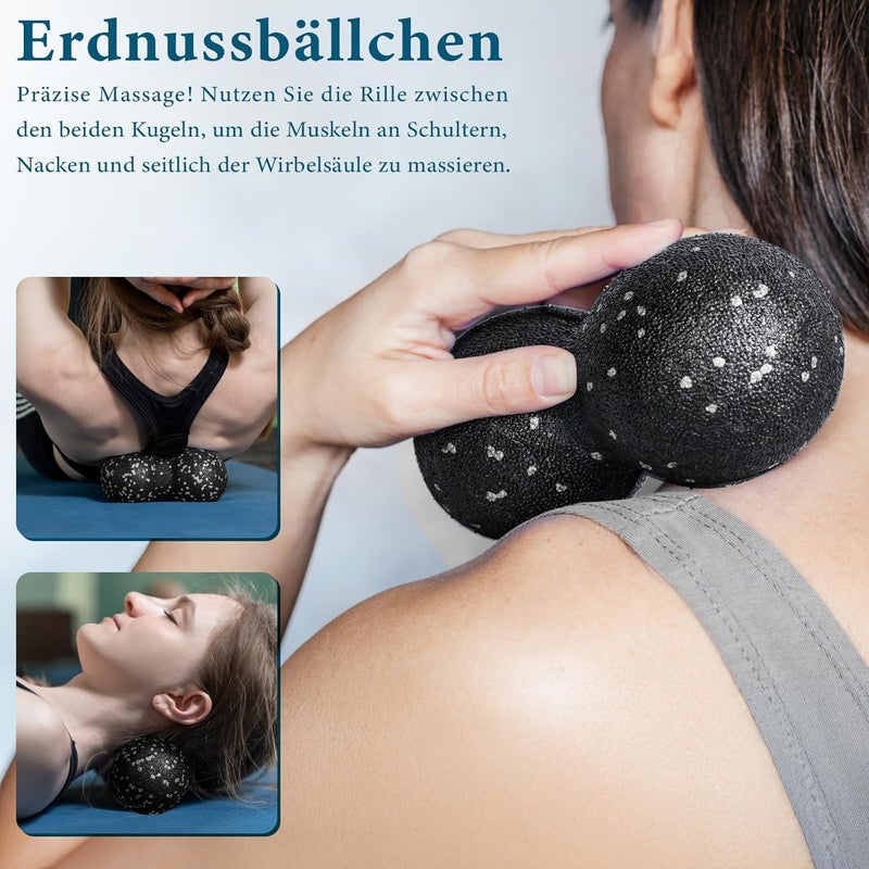 Fitness Roller Fascia Roller Set with Massage Balls for Muscle Recovery - Image 5