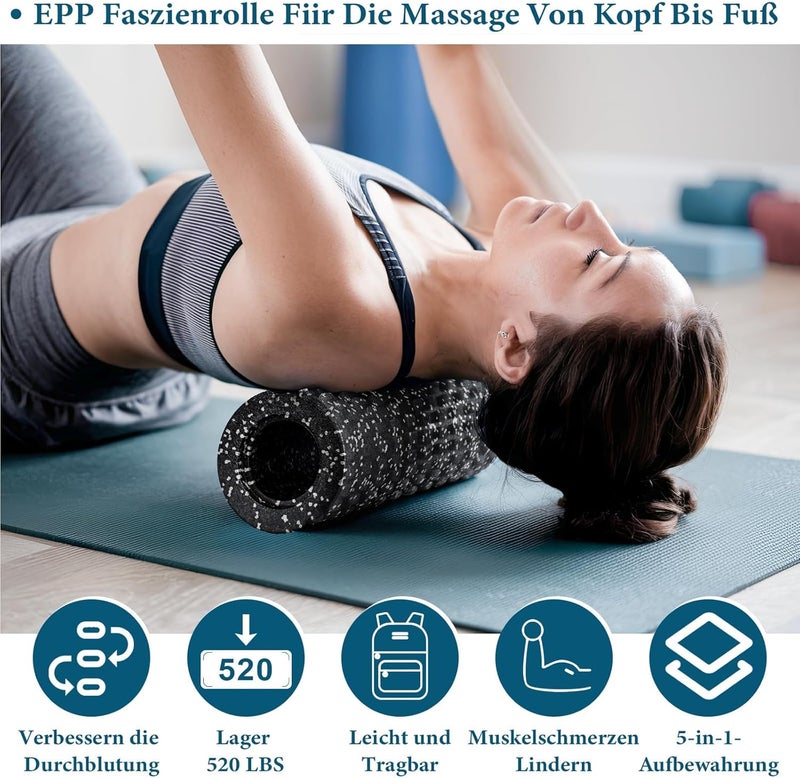 Fitness Roller Fascia Roller Set with Massage Balls for Muscle Recovery - Image 3