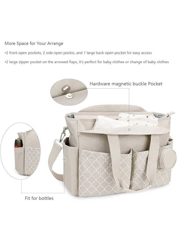 يوڠام حقيبة حفاضات بتصميم توت مع علبة لهاية ومحطة تغيير مطوّرة، متعددة الاستخدامات يمكن حملها كحقيبة كتف أو حقيبة سفر نهاية الأسبوع، حقيبة أطفال متكاملة - Image 2
