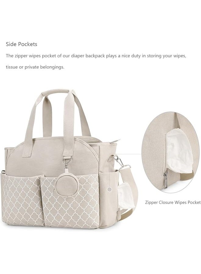 يوڠام حقيبة حفاضات بتصميم توت مع علبة لهاية ومحطة تغيير مطوّرة، متعددة الاستخدامات يمكن حملها كحقيبة كتف أو حقيبة سفر نهاية الأسبوع، حقيبة أطفال متكاملة - Image 5