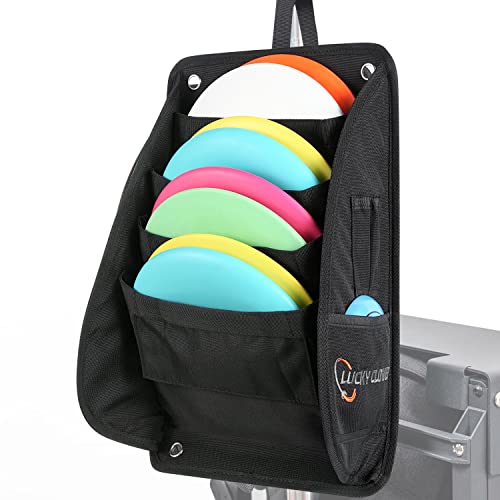 LUCKY CLOVER Disc Putter Pouch Disc Golf Accessory Pocket Pouch Secure to Cart Handle with Strap Fits Most Carts - Image 1