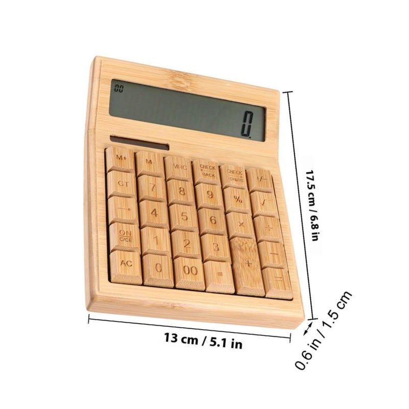 Solar Powered 29 Key Calculator with Solar Panel Portable for Office School - Image 3