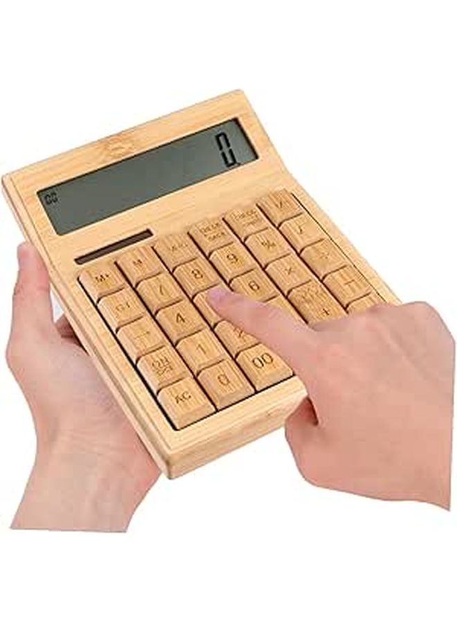 Solar Powered 29 Key Calculator with Solar Panel Portable for Office School - Image 1
