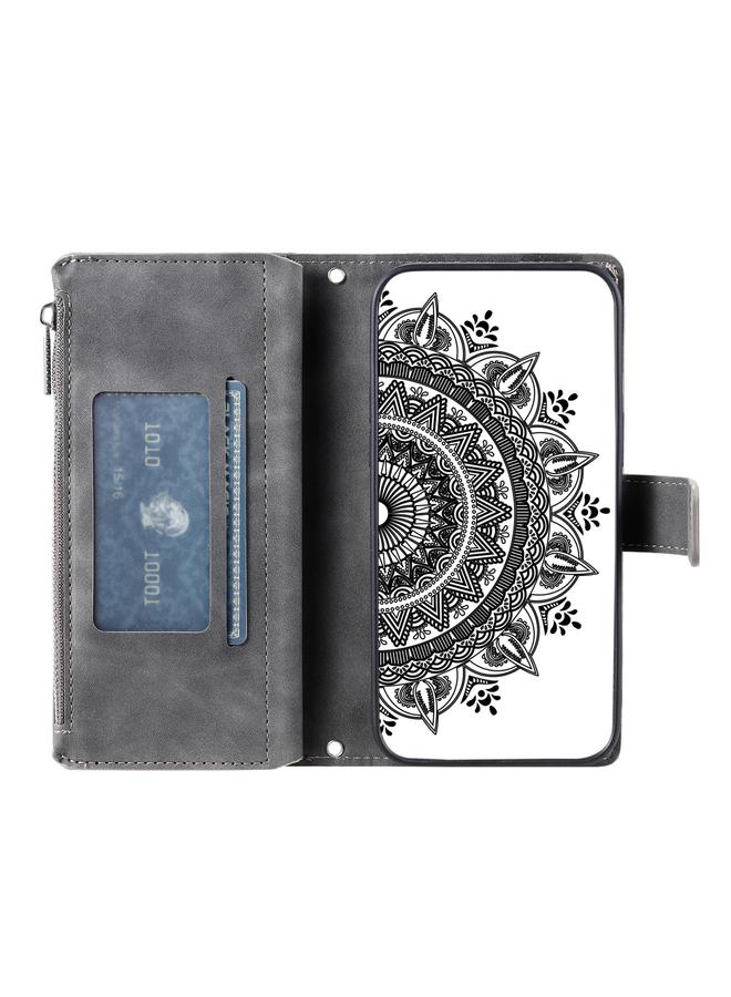 S-TOP Case For Samsung Galaxy A06 5G Multi-Card Totem Zipper Leather Phone Case - Image 5