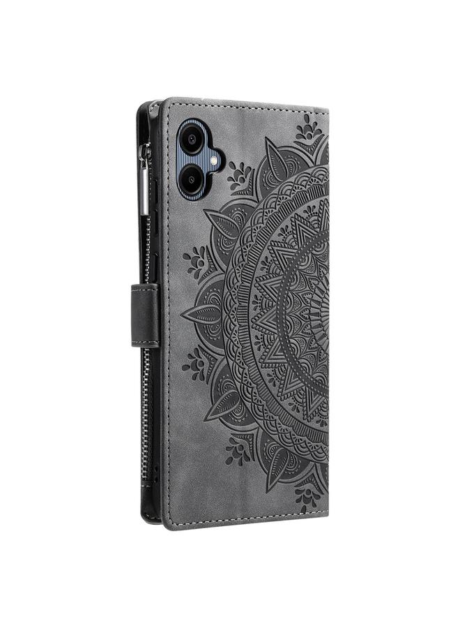 S-TOP Case For Samsung Galaxy A06 5G Multi-Card Totem Zipper Leather Phone Case - Image 3