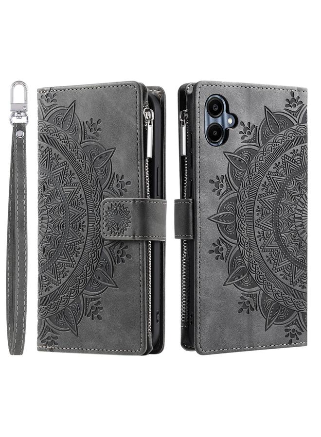S-TOP Case For Samsung Galaxy A06 5G Multi-Card Totem Zipper Leather Phone Case - Image 1