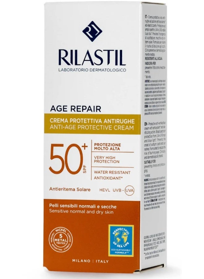 Rilastil Age Repair Cream Protettive Antirughe Anti-Age Protective Cream +50 SPF - 40 ml - Image 1
