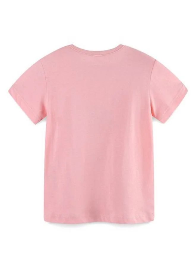 YUNIQEE Pink Printed Short Sleeve Crew Neck T-Shirt