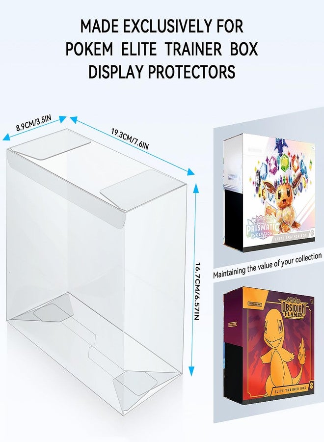 SENVINI 【5 Pcs】 PKMN ETB Protector Case, Elite Trainer Box Protector, ETB Box Plastic Display Case-Compatible with Elite Trainer Boxes, 0.5mm Thick, Scratch-Resistant Material - Image 2