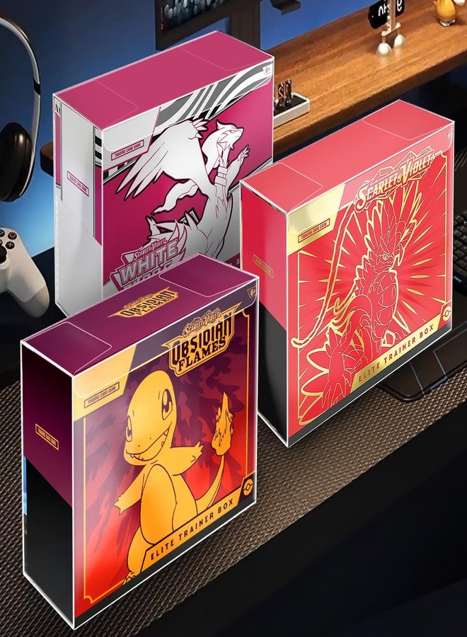 SENVINI 【5 Pcs】 PKMN ETB Protector Case, Elite Trainer Box Protector, ETB Box Plastic Display Case-Compatible with Elite Trainer Boxes, 0.5mm Thick, Scratch-Resistant Material - Image 5