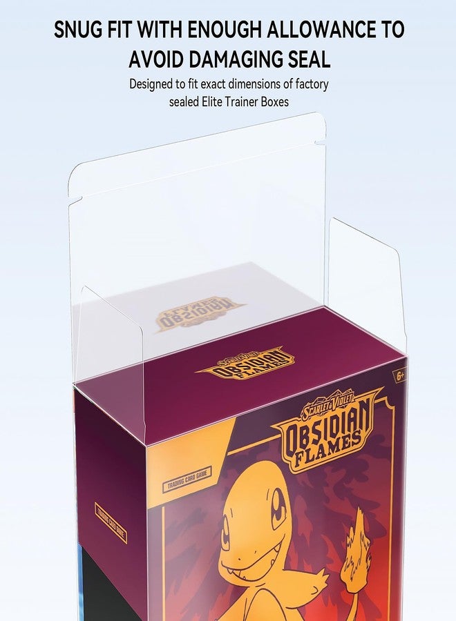 SENVINI 【5 Pcs】 PKMN ETB Protector Case, Elite Trainer Box Protector, ETB Box Plastic Display Case-Compatible with Elite Trainer Boxes, 0.5mm Thick, Scratch-Resistant Material - Image 3